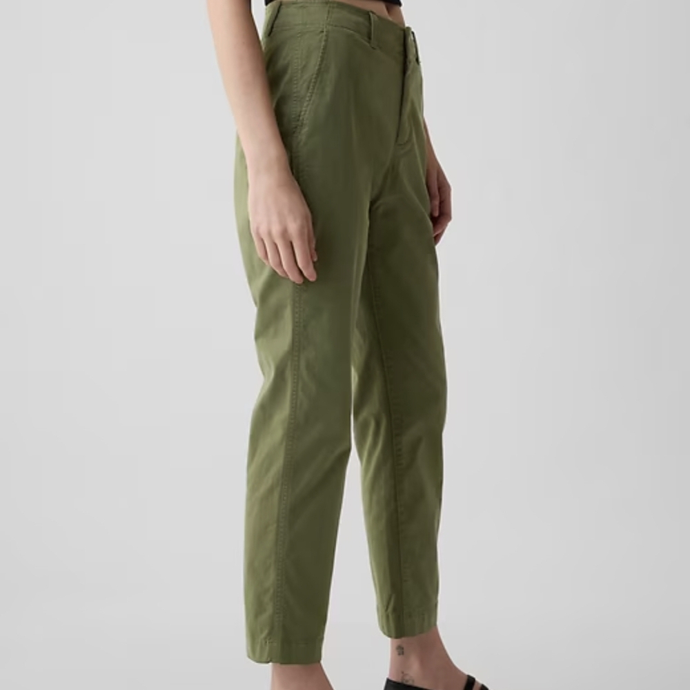 GAP Olive Ankle Cropped Pants - Picture 3 of 7